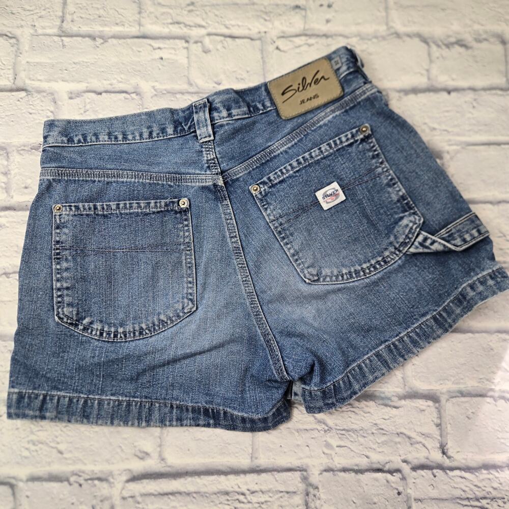 Vintage Silver Jeans Women's Denim Carpenter Shorts made in Canada size 32